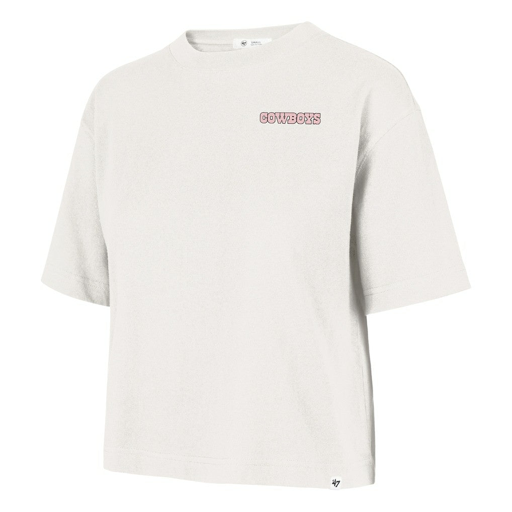 Dallas Cowboys '47 Women's Love Letter Reed City T-Shirt Cream | 47 brand