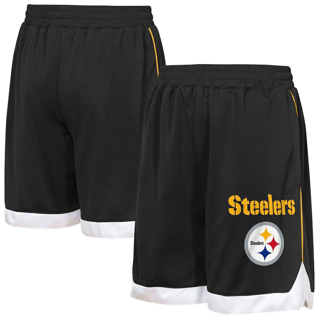 Pittsburgh Steelers Outerstuff Youth All Star Mesh Shorts Black | NFL