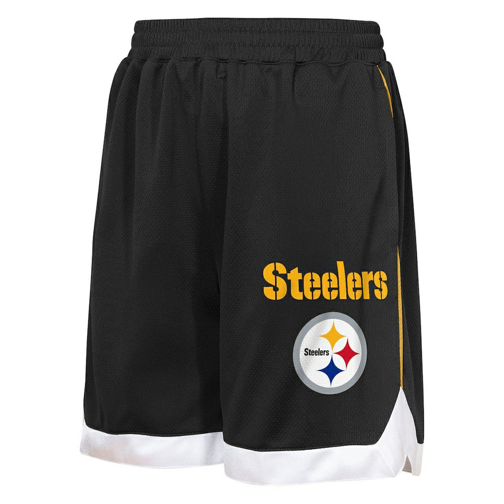 Pittsburgh Steelers Outerstuff Youth All Star Mesh Shorts Black | NFL