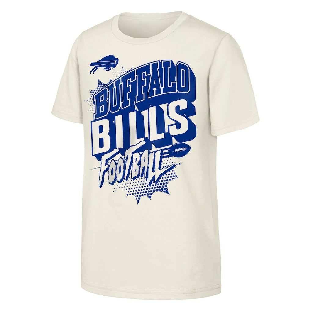 Buffalo Bills Outerstuff Youth Action Comic T-Shirt Natural | NFL
