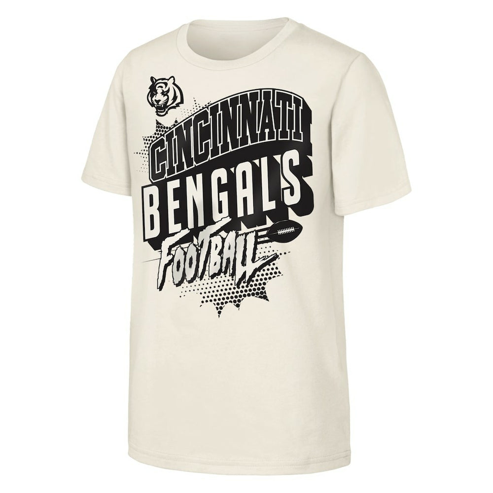 Cincinnati Bengals Outerstuff Youth Action Comic T-Shirt Natural | NFL