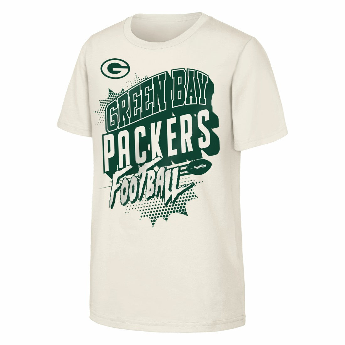 Green Bay Packers Outerstuff Youth Action Comic T-Shirt Natural | NFL