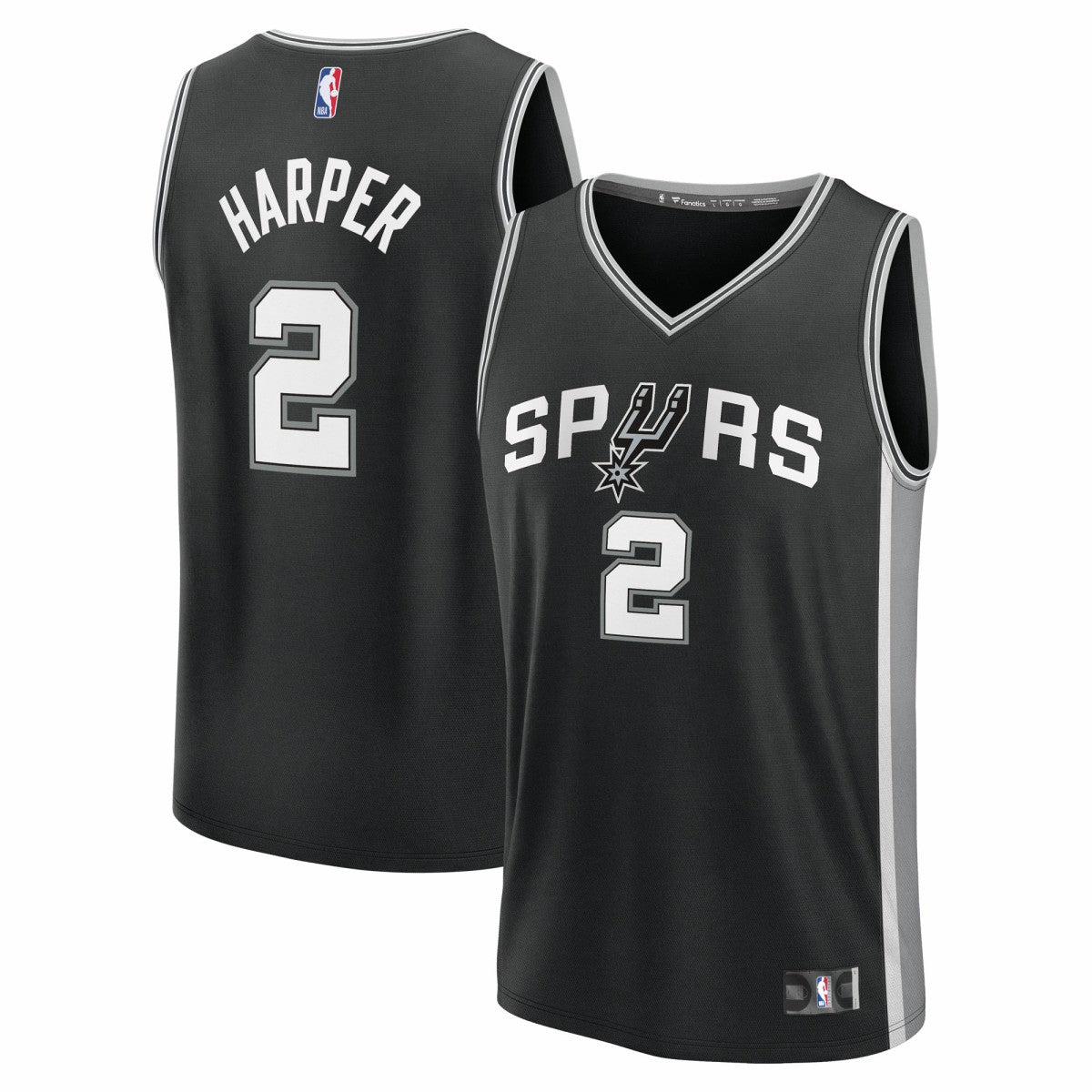 Dylan Harper San Antonio Spurs 2025 NBA Draft First Round Pick Fast Break Replica Jersey Icon Edition Black - NBA