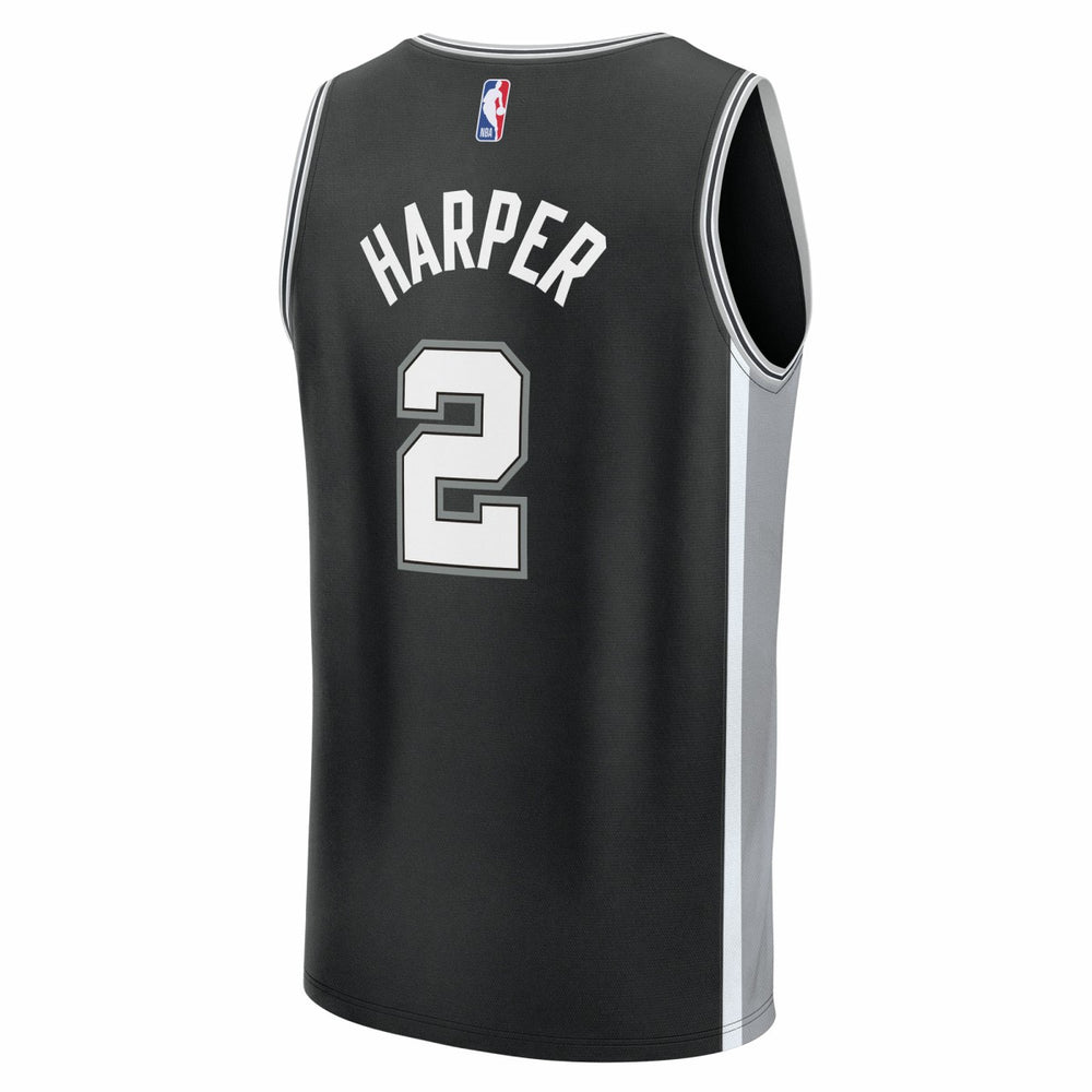 Dylan Harper San Antonio Spurs 2025 NBA Draft First Round Pick Fast Break Replica Jersey Icon Edition Black - NBA