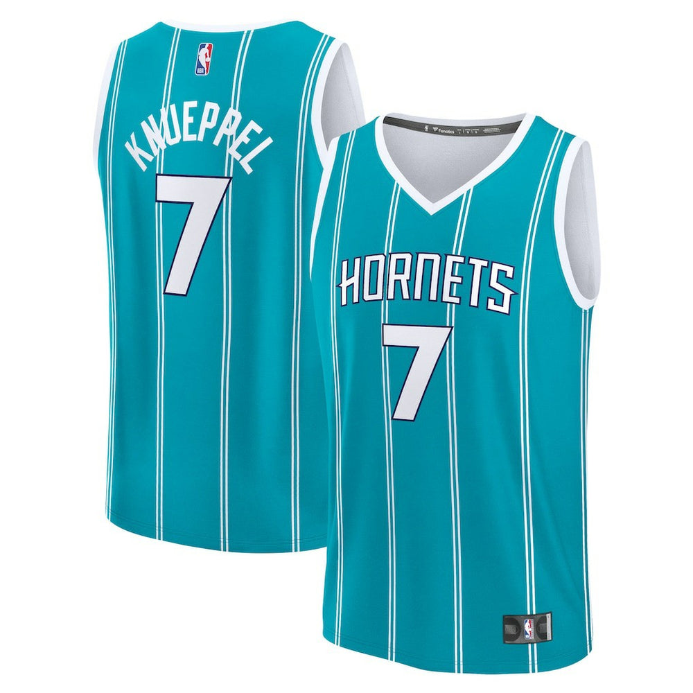 Kon Knueppel Charlotte Hornets 2025 NBA Draft First Round Pick Fast Break Replica Jersey Icon Edition Teal - NBA