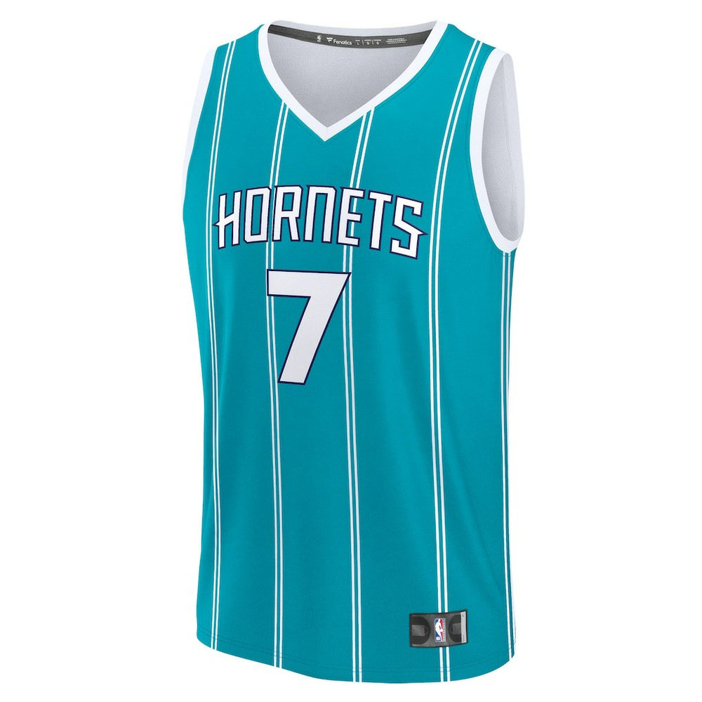 Kon Knueppel Charlotte Hornets 2025 NBA Draft First Round Pick Fast Break Replica Jersey Icon Edition Teal - NBA