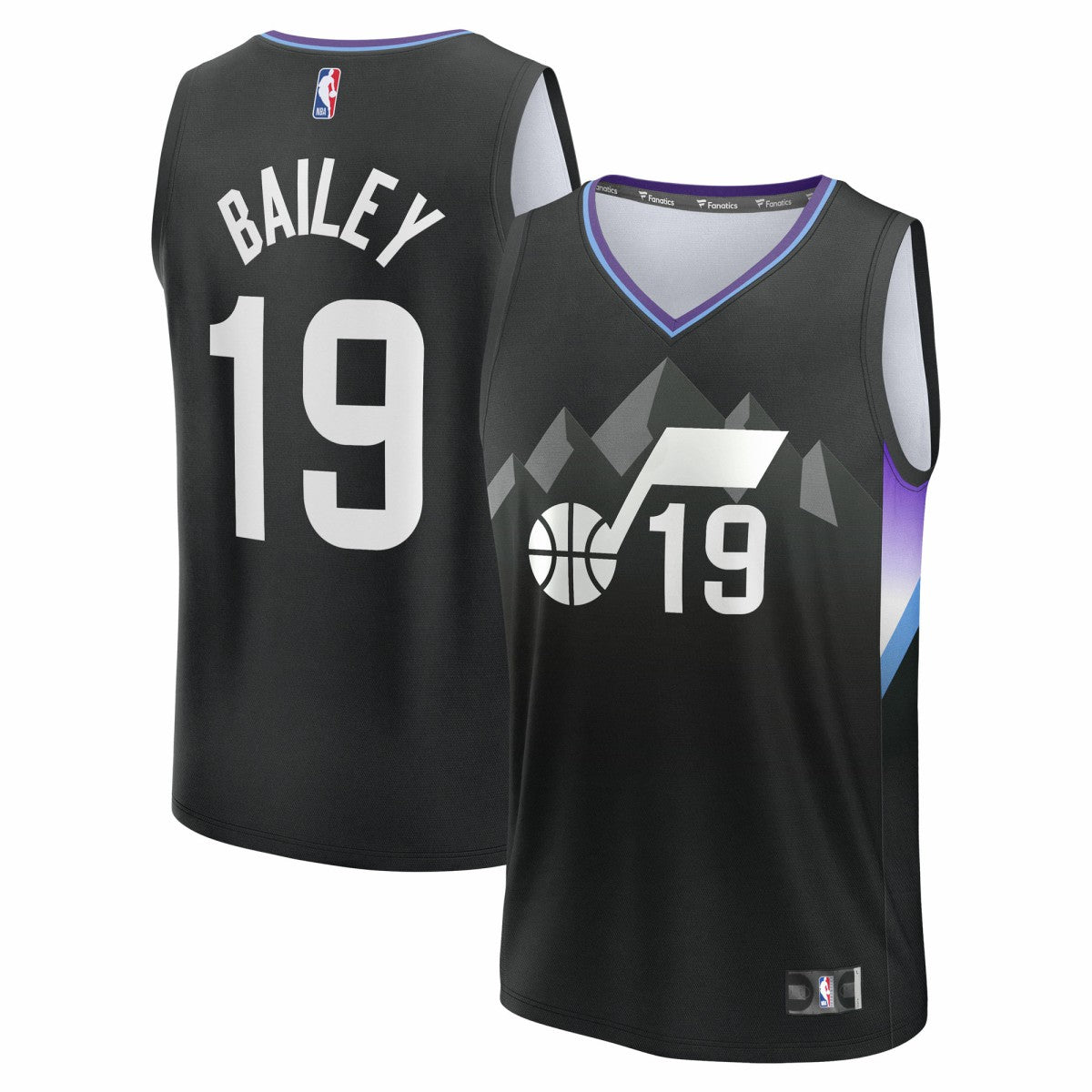 Ace Bailey Utah Jazz 2025 NBA Draft First Round Pick Fast Break Replica Jersey Statement Edition Black - NBA