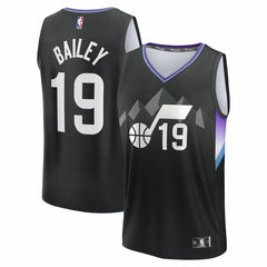 Ace Bailey Utah Jazz Youth 2025 NBA Draft First Round Pick Fast Break Replica Jersey Statement Edition Black - NBA
