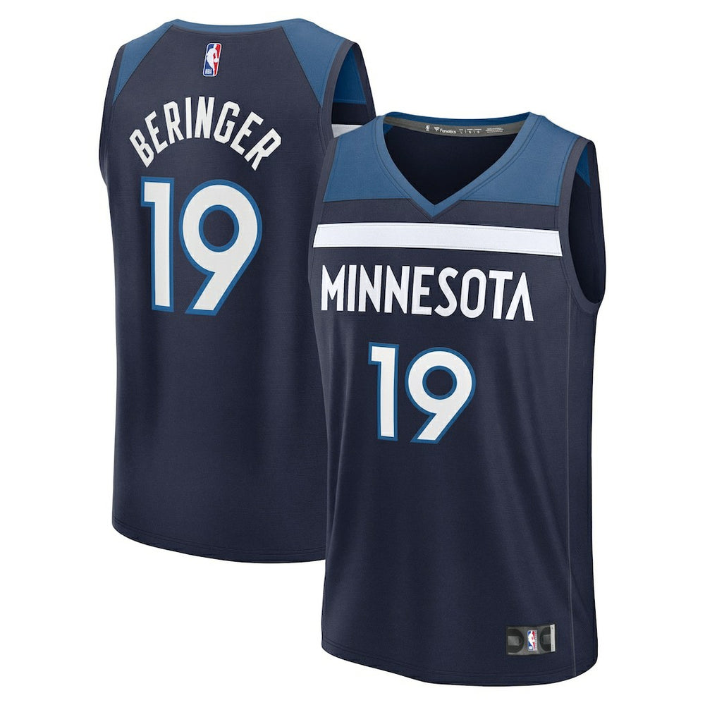 Joan Beringer Minnesota Timberwolves 2025 NBA Draft First Round Pick Fast Break Replica Jersey Icon Edition Navy - NBA