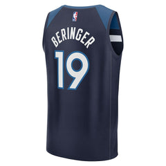 Joan Beringer Minnesota Timberwolves 2025 NBA Draft First Round Pick Fast Break Replica Jersey Icon Edition Navy - NBA