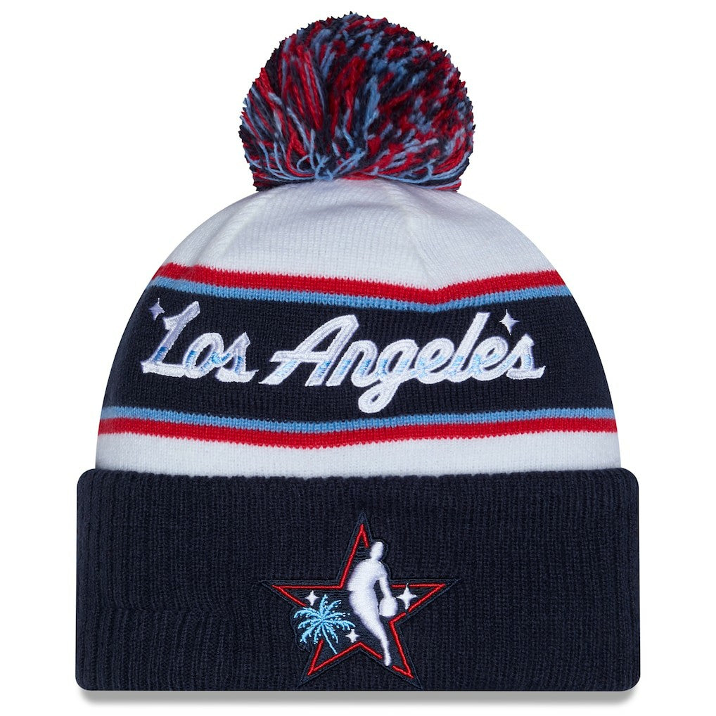 2026 NBA All-Star Game Cuffed Knit Hat with Pom White/Navy - NBA