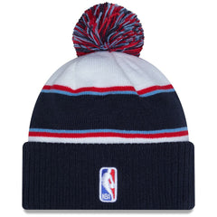 2026 NBA All-Star Game Cuffed Knit Hat with Pom White/Navy - NBA