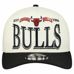 Chicago Bulls Stretched 2-Tone A-Frame 9FIFTY Adjustable Hat Cream/Black - NBA