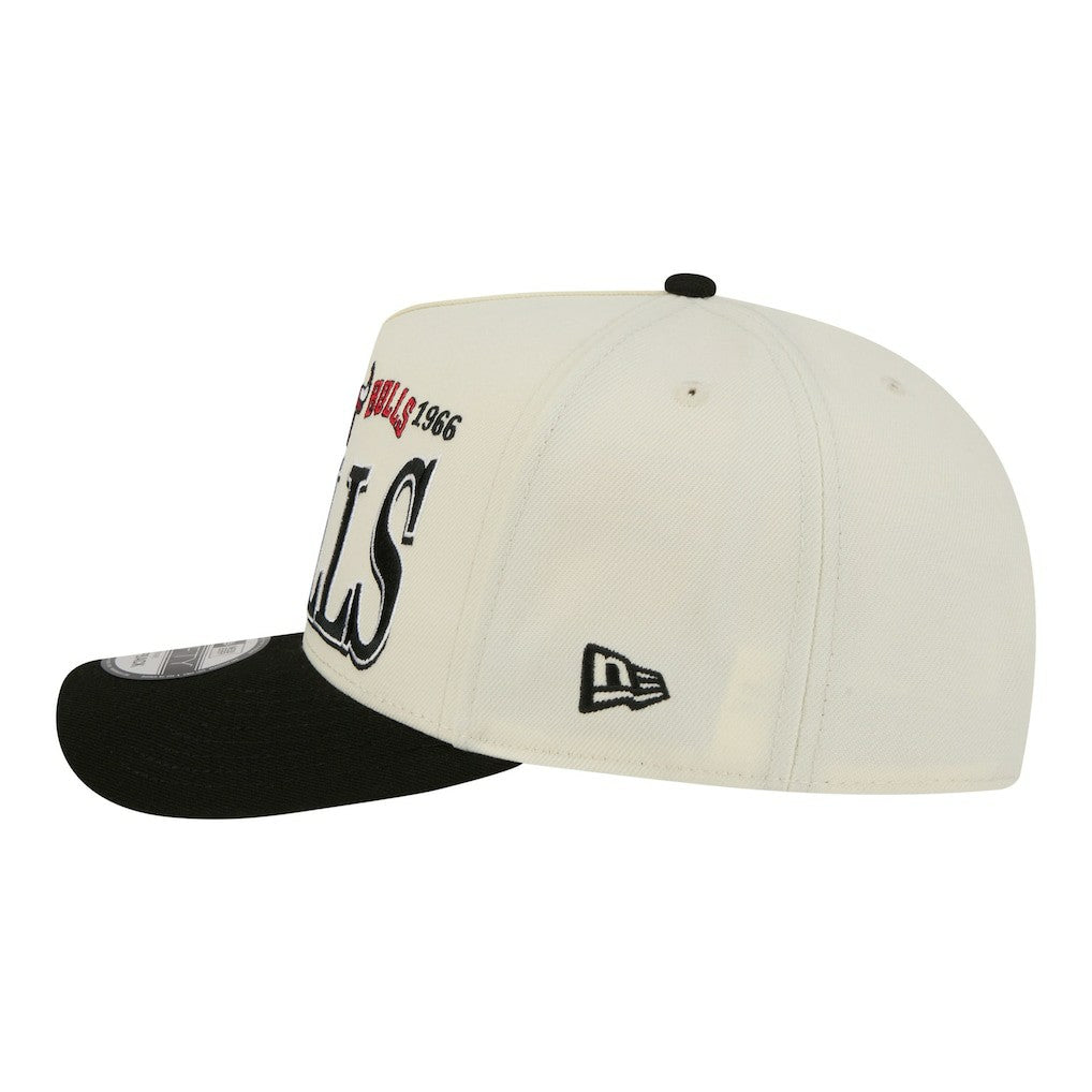 Chicago Bulls Stretched 2-Tone A-Frame 9FIFTY Adjustable Hat Cream/Black - NBA
