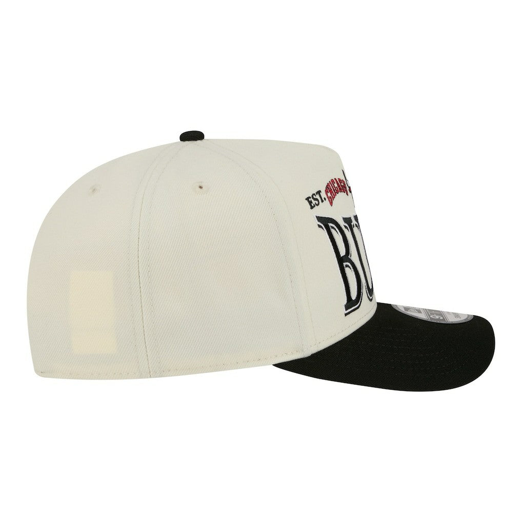 Chicago Bulls Stretched 2-Tone A-Frame 9FIFTY Adjustable Hat Cream/Black - NBA