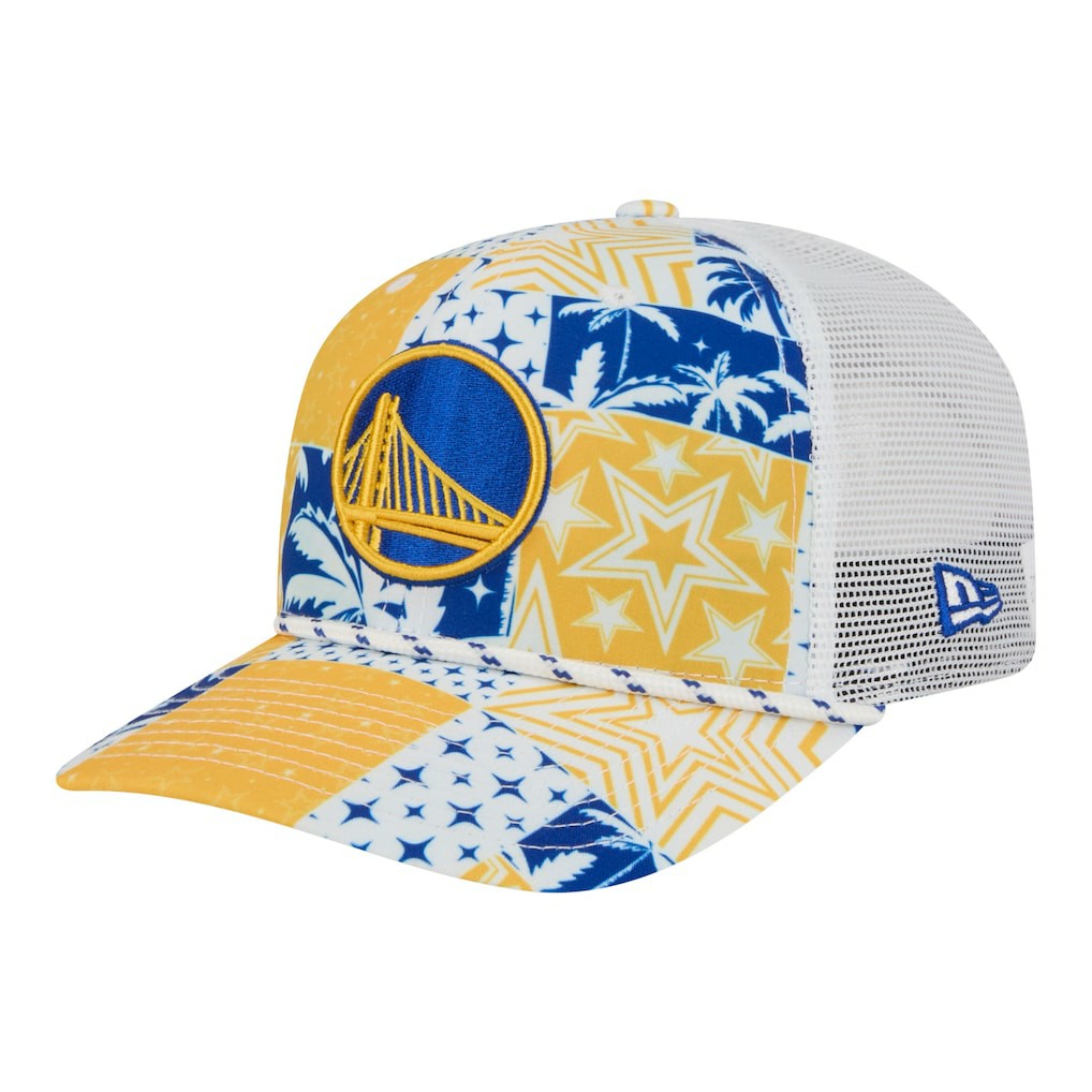 Golden State Warriors Fan Pack Tropical Pattern 9SEVENTY Adjustable Hat White - NBA