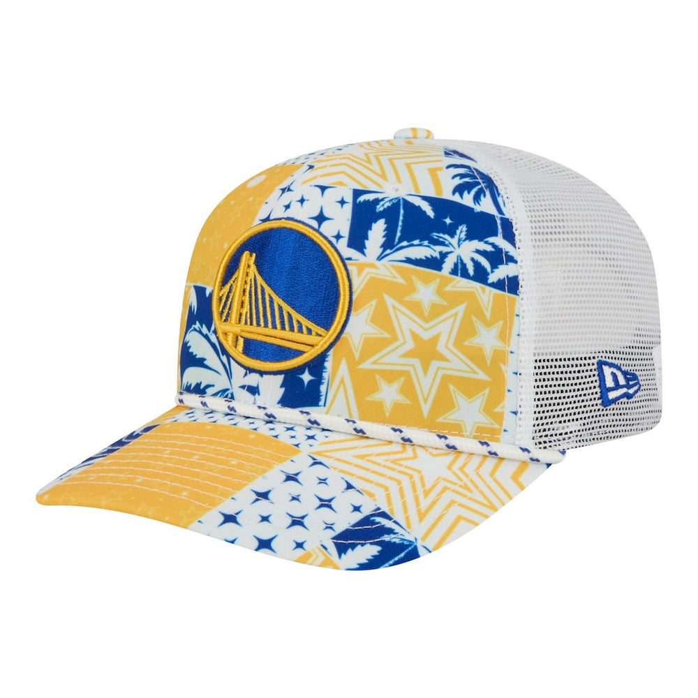 Golden State Warriors Fan Pack Tropical Pattern 9SEVENTY Adjustable Hat White - NBA