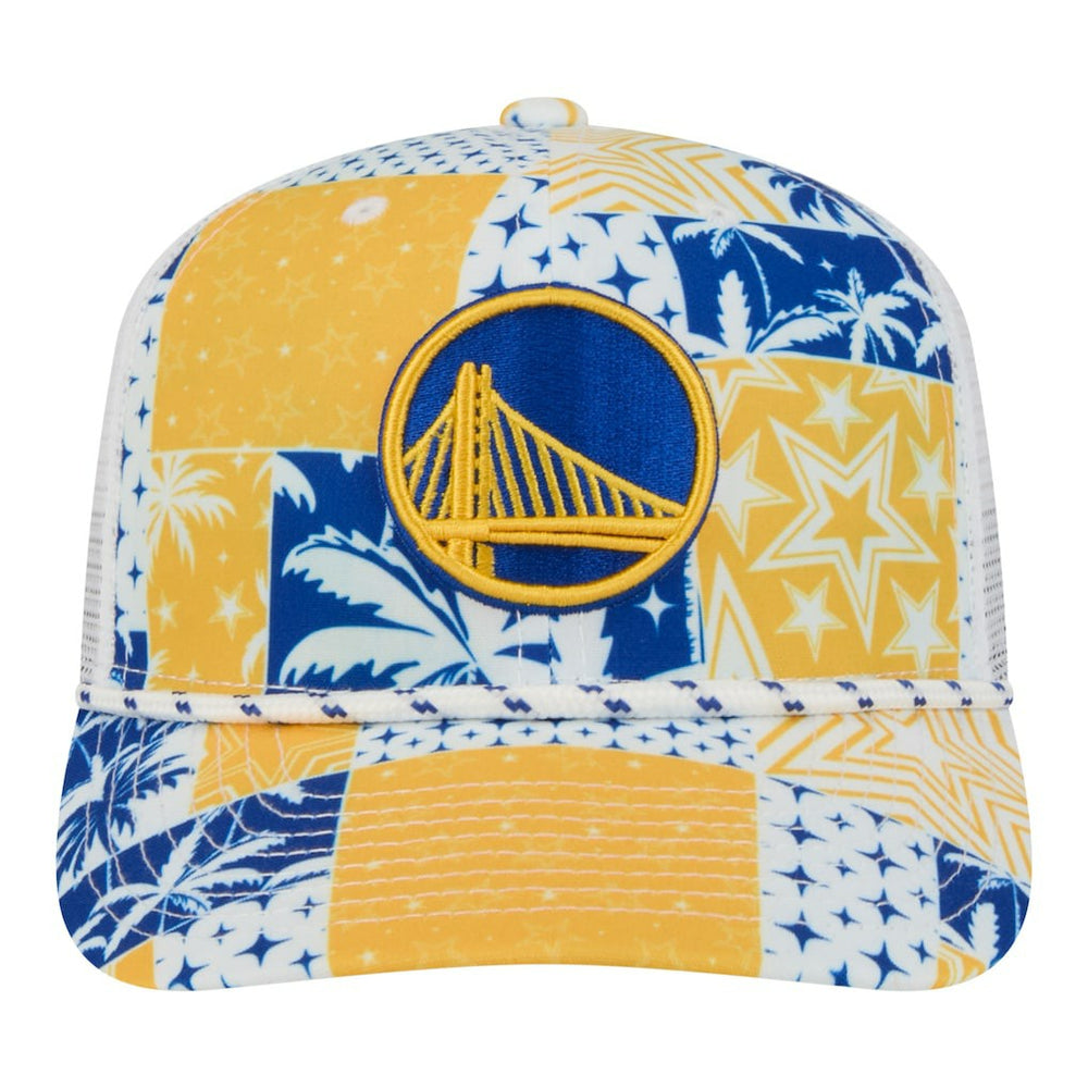 Golden State Warriors Fan Pack Tropical Pattern 9SEVENTY Adjustable Hat White - NBA