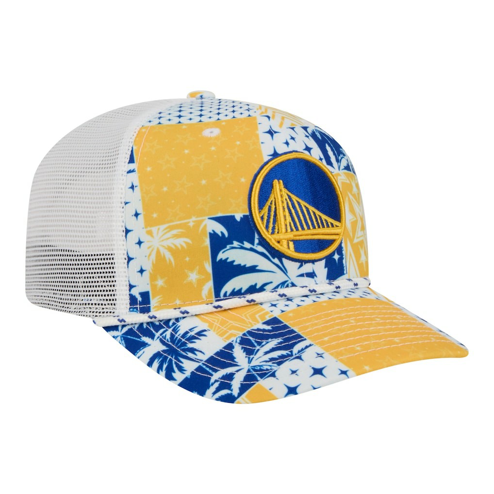 Golden State Warriors Fan Pack Tropical Pattern 9SEVENTY Adjustable Hat White - NBA