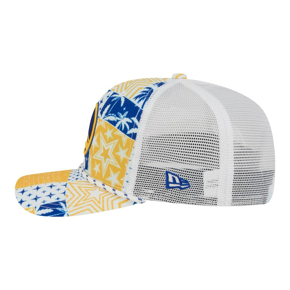 Golden State Warriors Fan Pack Tropical Pattern 9SEVENTY Adjustable Hat White - NBA