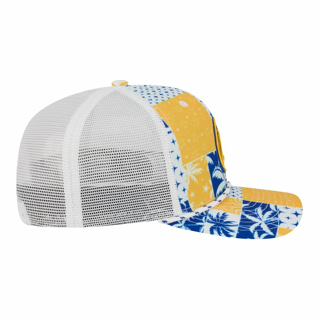 Golden State Warriors Fan Pack Tropical Pattern 9SEVENTY Adjustable Hat White - NBA