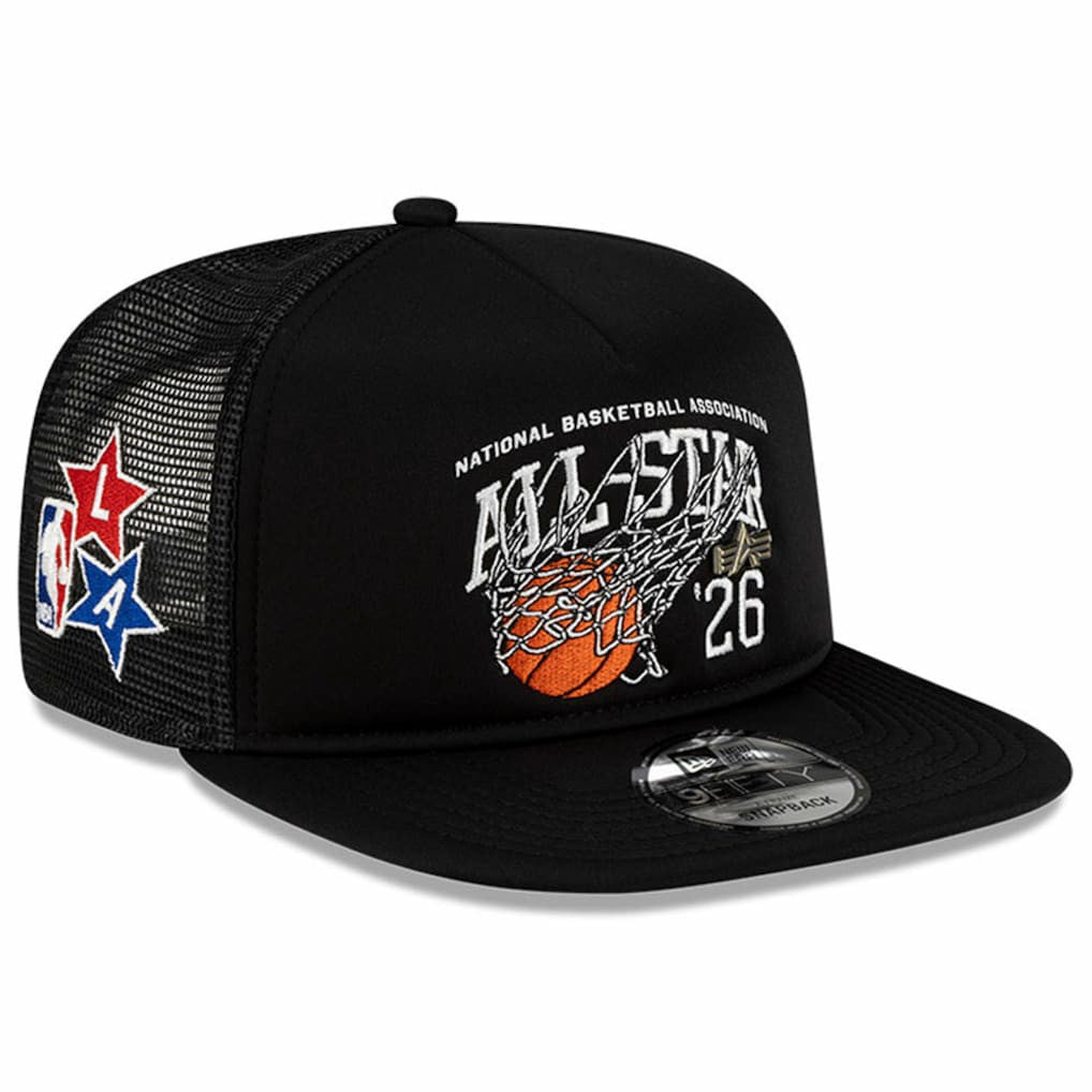 2026 NBA All-Star Game x Alpha Industries 9FIFTY Snapback Trucker Hat Black - NBA