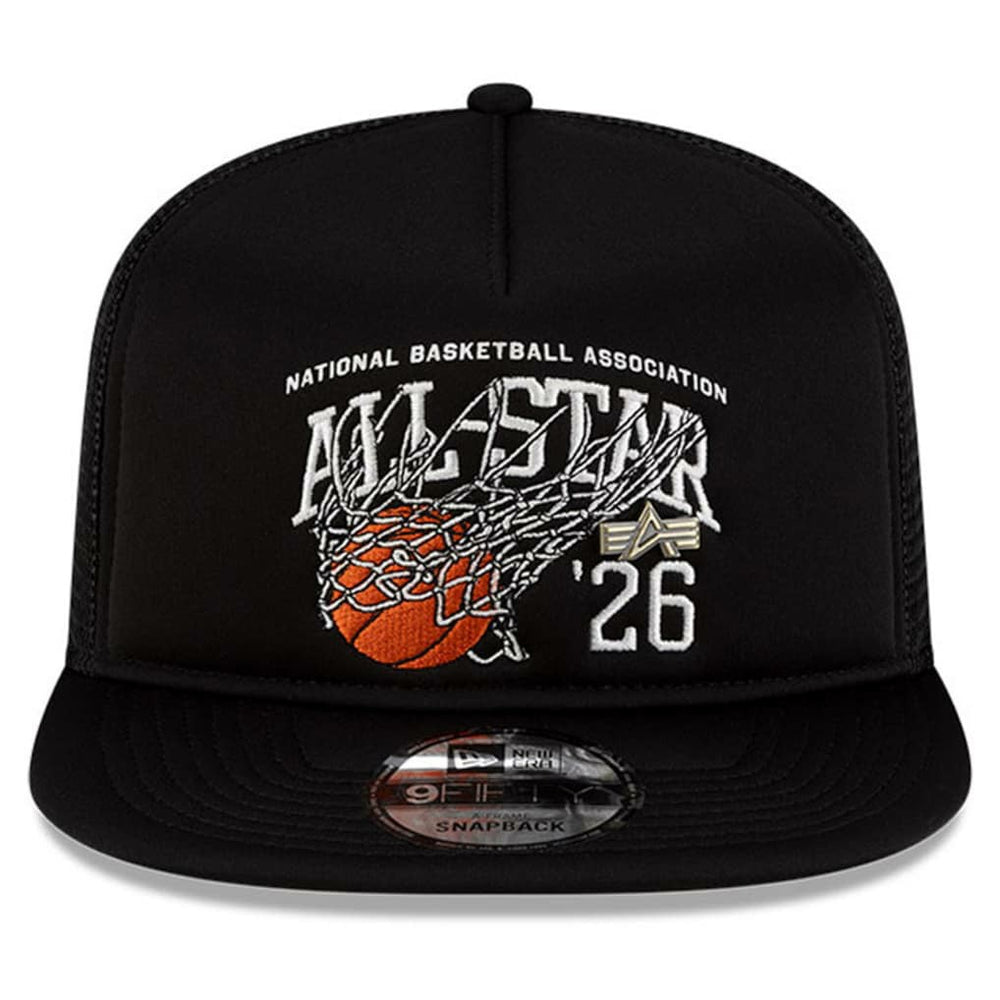 2026 NBA All-Star Game x Alpha Industries 9FIFTY Snapback Trucker Hat Black - NBA