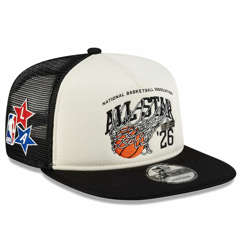 2026 NBA All-Star Game x Alpha Industries 9FIFTY Snapback Trucker Hat White/Black - NBA