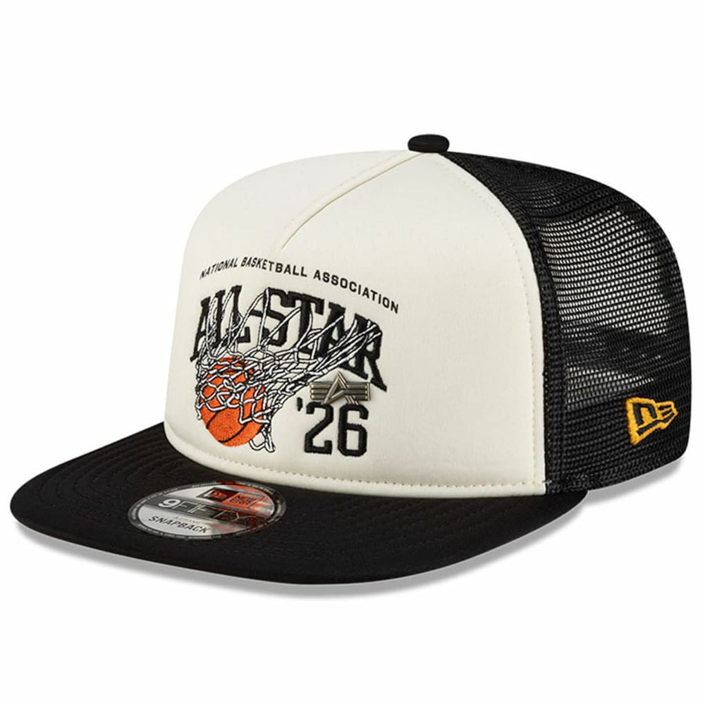 2026 NBA All-Star Game x Alpha Industries 9FIFTY Snapback Trucker Hat White/Black - NBA