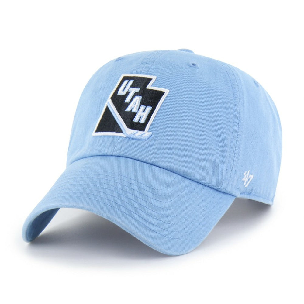 Utah Mammoth '47 Alternate Logo Clean Up Adjustable Hat - Light Blue - NHL