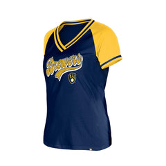 Milwaukee Brewers New Era Women's Gameday V-Neck T-Shirt - MLB