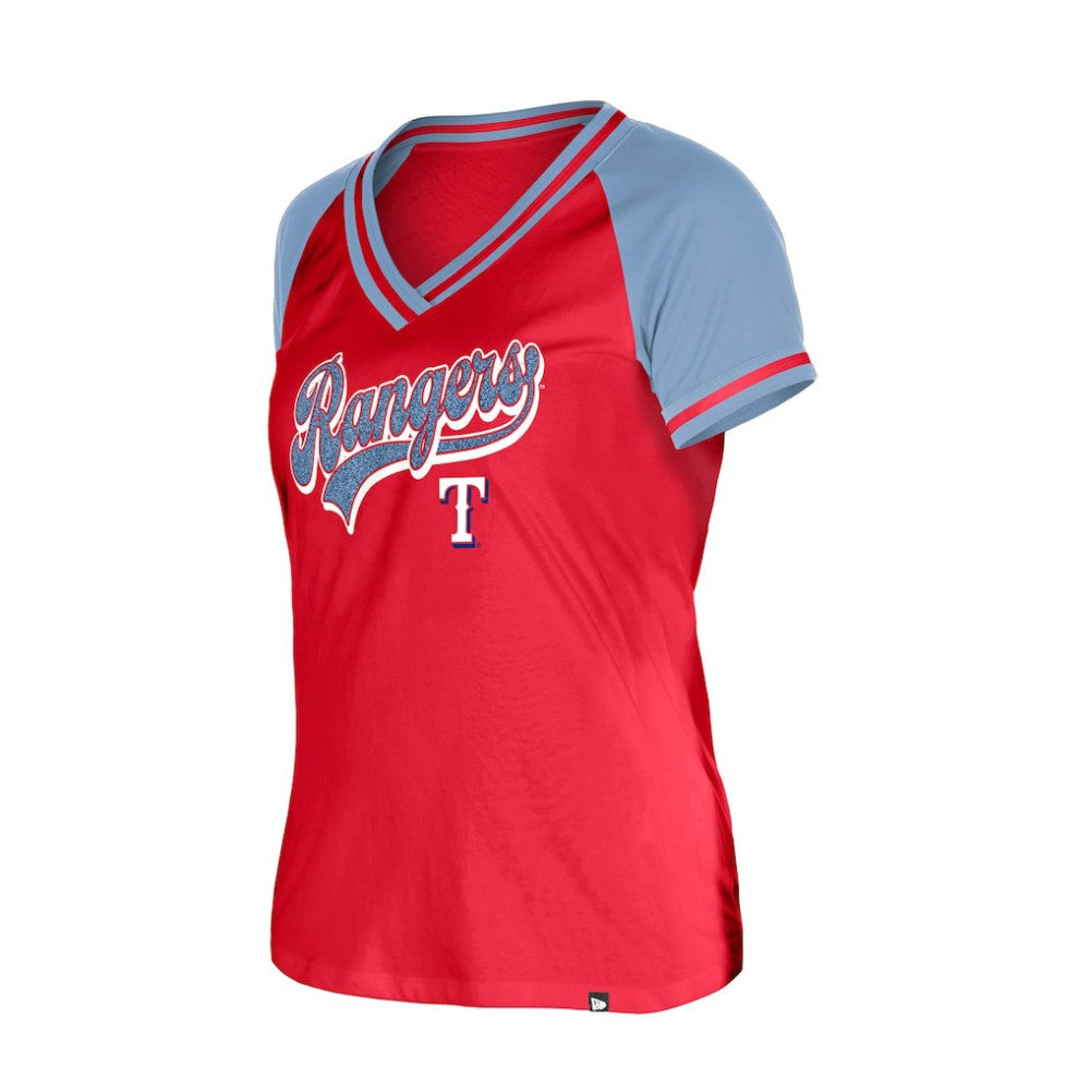 Texas Rangers New Era Women's Gameday V-Neck T-Shirt - MLB
