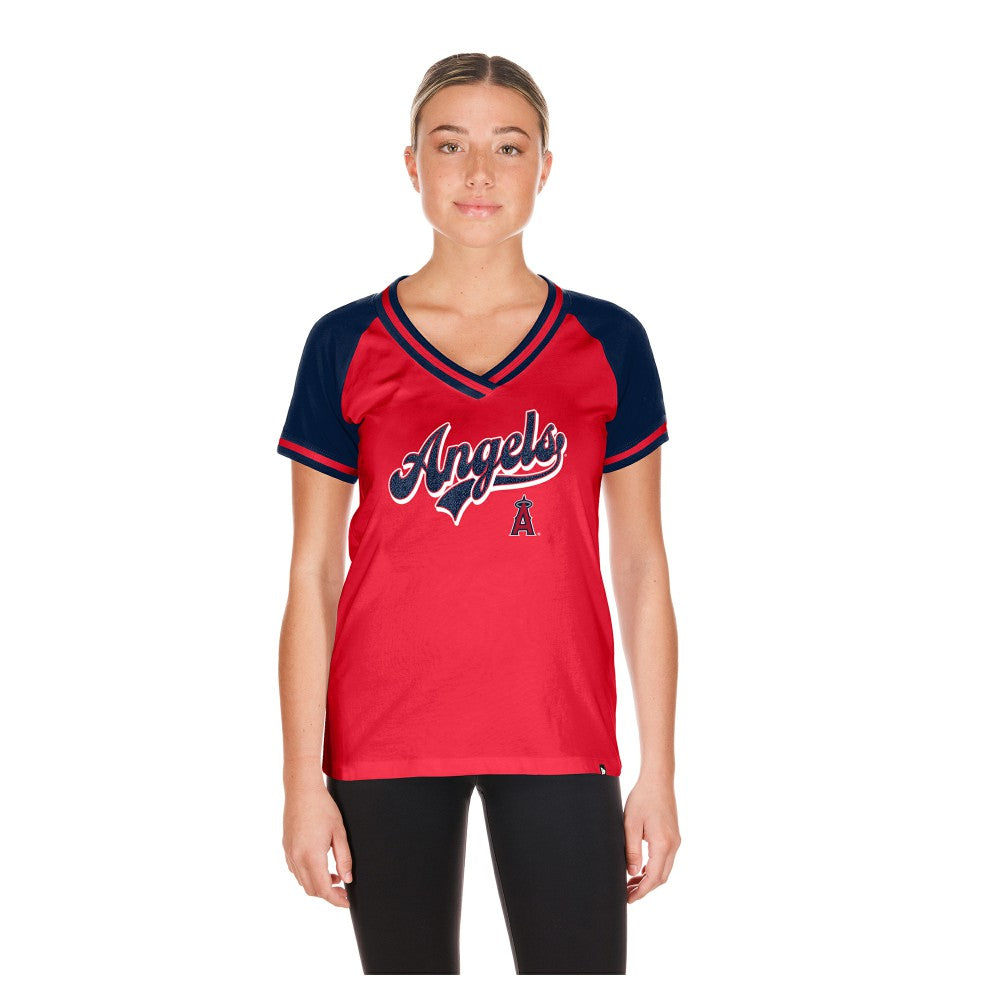 Los Angeles Angels New Era Women's Gameday V-Neck T-Shirt - MLB