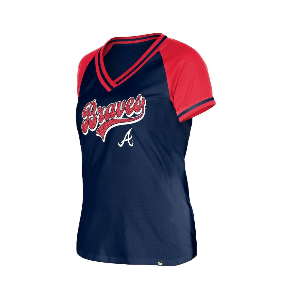 Atlanta Braves New Era Women's Gameday V-Neck T-Shirt - MLB