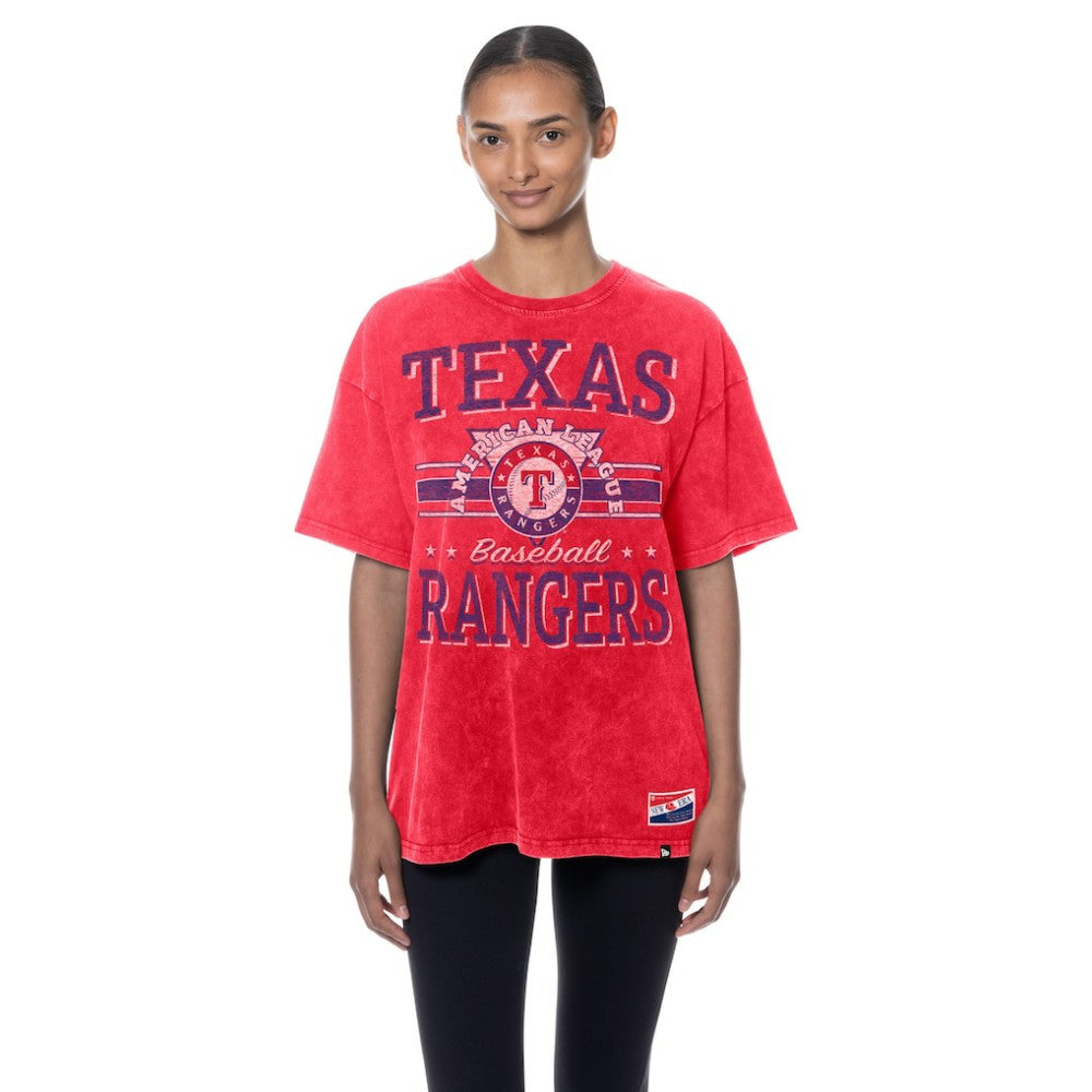 Texas Rangers New Era Women's Oversized Boyfriend T-Shirt - MLB