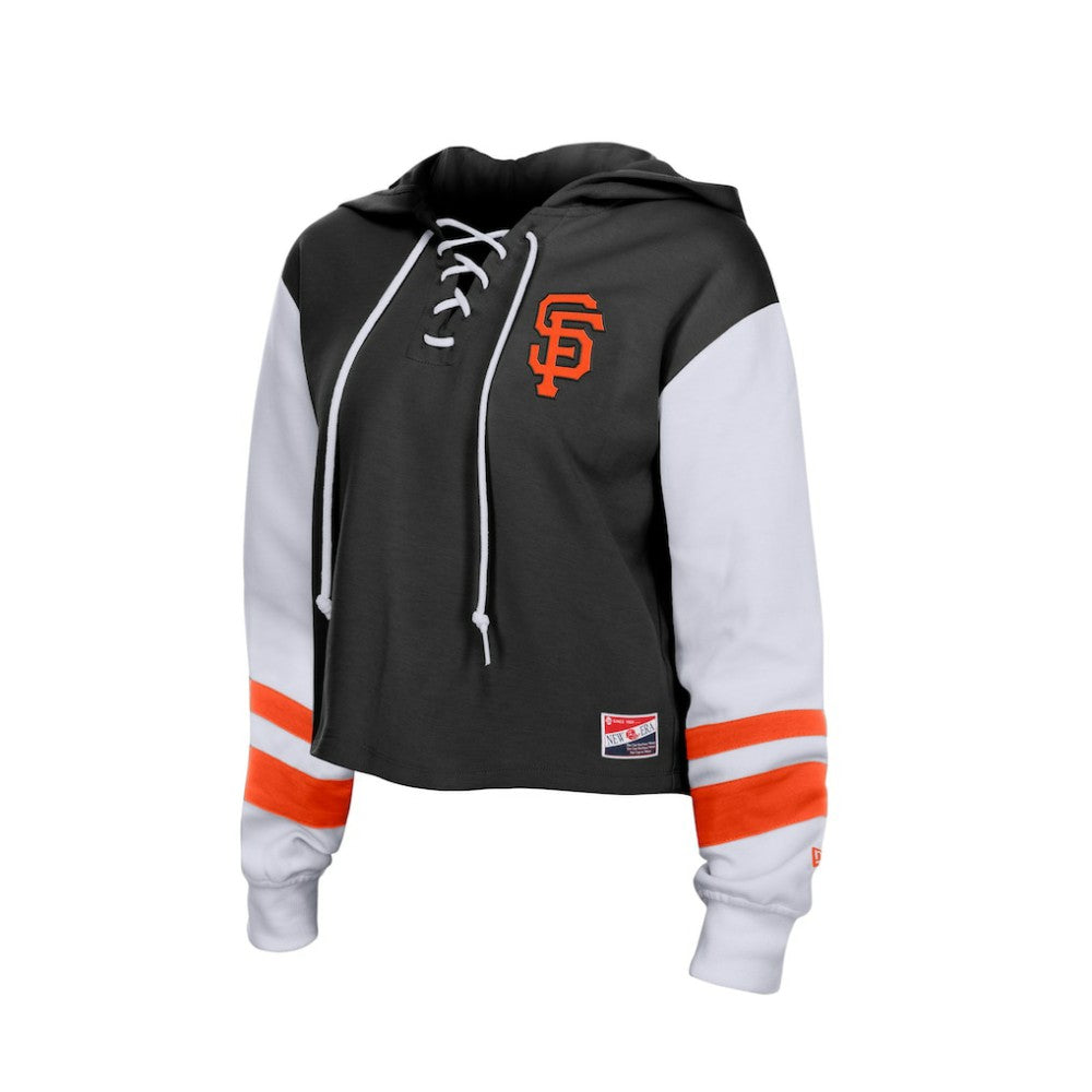 San Francisco Giants New Era Women's Boxy Lace-Up Hoodie - MLB