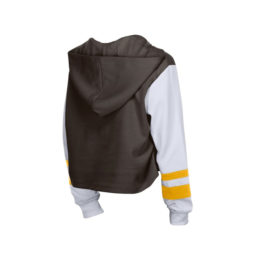 San Diego Padres New Era Women's Boxy Lace-Up Hoodie - MLB