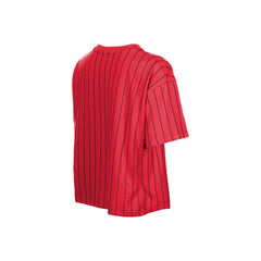 Cincinnati Reds New Era Women's Throwback Meshback Pinstripe Boxy T-Shirt - MLB