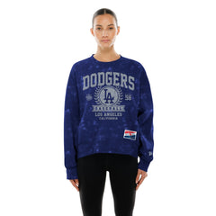 Los Angeles Dodgers New Era Women's Throwback Oversized Boxy Sweatshirt - MLB