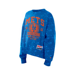 New York Mets New Era Women's Throwback Oversized Boxy Sweatshirt - MLB