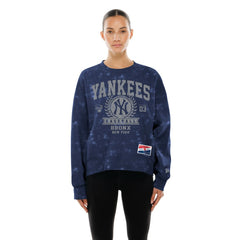 New York Yankees New Era Women's Throwback Oversized Boxy Sweatshirt - MLB