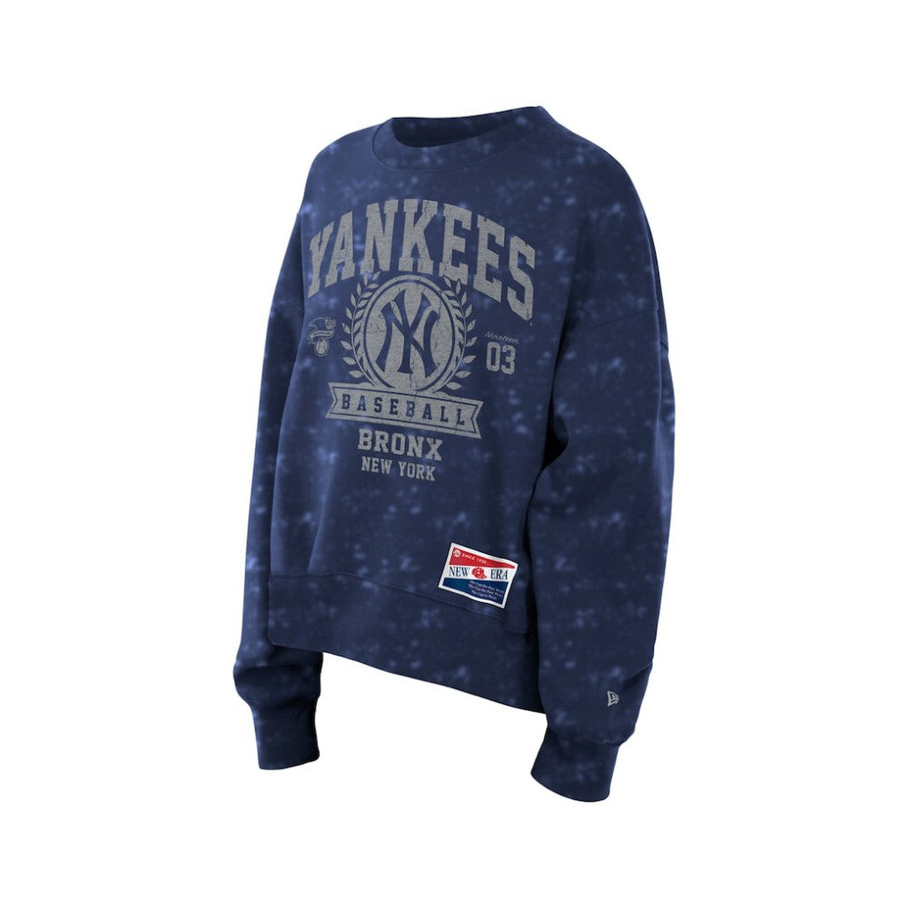 New York Yankees New Era Women's Throwback Oversized Boxy Sweatshirt - MLB