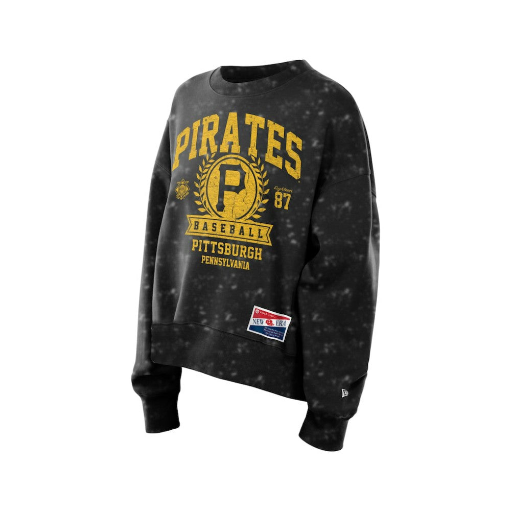 Pittsburgh Pirates New Era Women's Throwback Oversized Boxy Sweatshirt - MLB