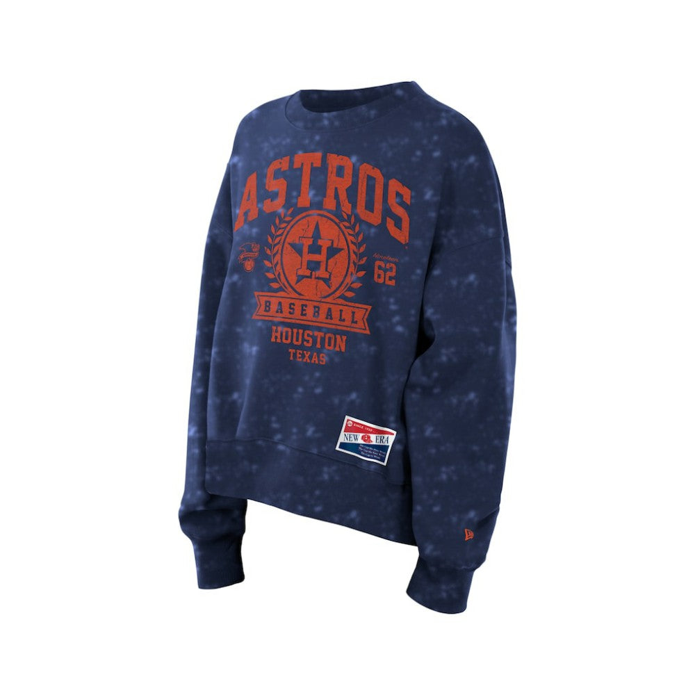 Houston Astros New Era Women's Throwback Oversized Boxy Sweatshirt - MLB