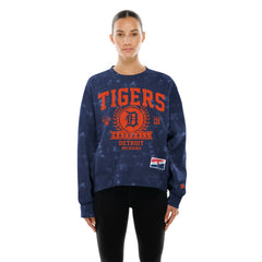 Detroit Tigers New Era Women's Throwback Oversized Boxy Sweatshirt - MLB