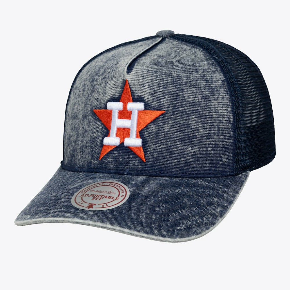 Houston Astros Mitchell & Ness Unisex Cooperstown Gameday Adjustable Trucker Hat - MLB