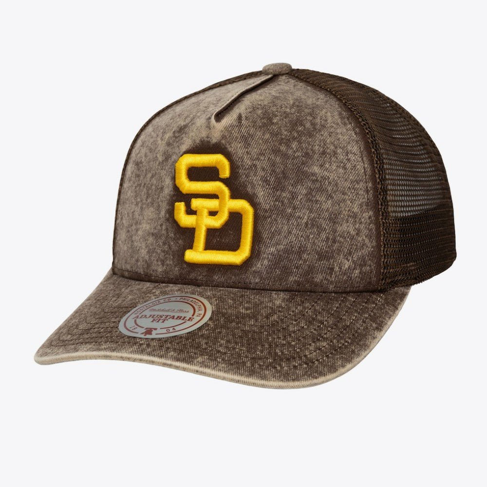 San Diego Padres Mitchell & Ness Unisex Cooperstown Gameday Adjustable Trucker Hat - MLB