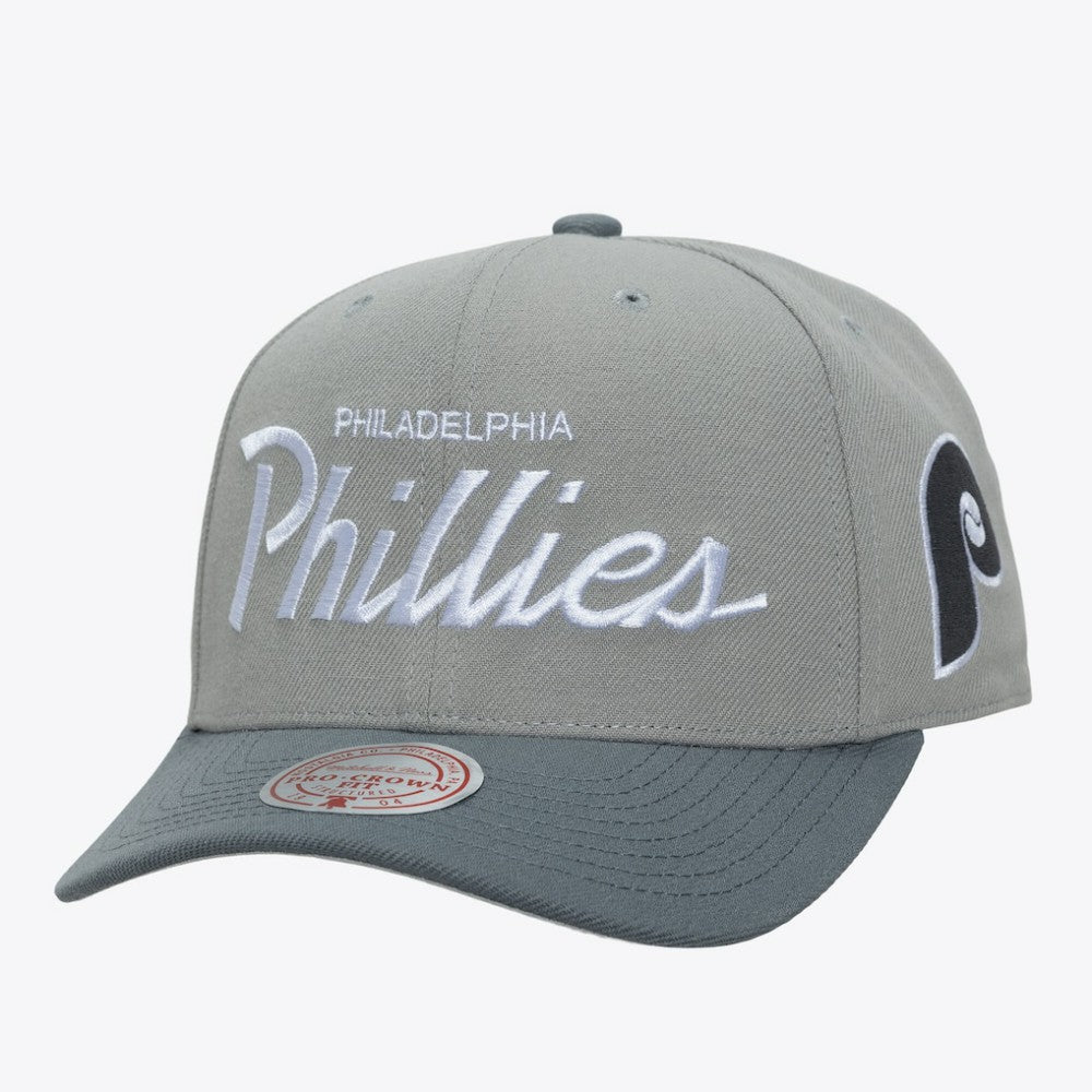 Philadelphia Phillies Mitchell & Ness Cooperstown Thunderstorm Head Coach Pro-Crown Adjustable Hat - MLB