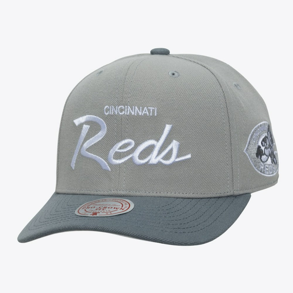 Cincinnati Reds Mitchell & Ness Cooperstown Thunderstorm Head Coach Pro-Crown Adjustable Hat - MLB