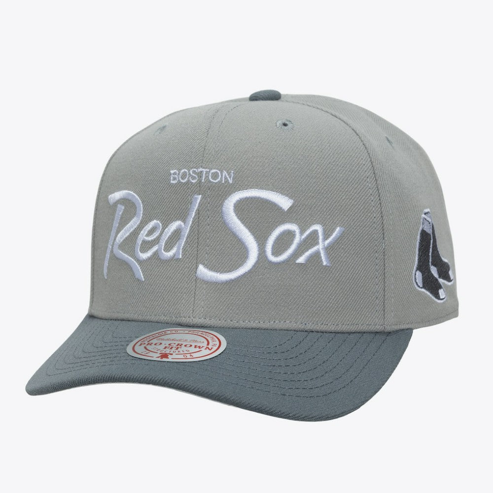 Boston Red Sox Mitchell & Ness Thunderstorm Head Coach Pro-Crown Adjustable Hat - MLB